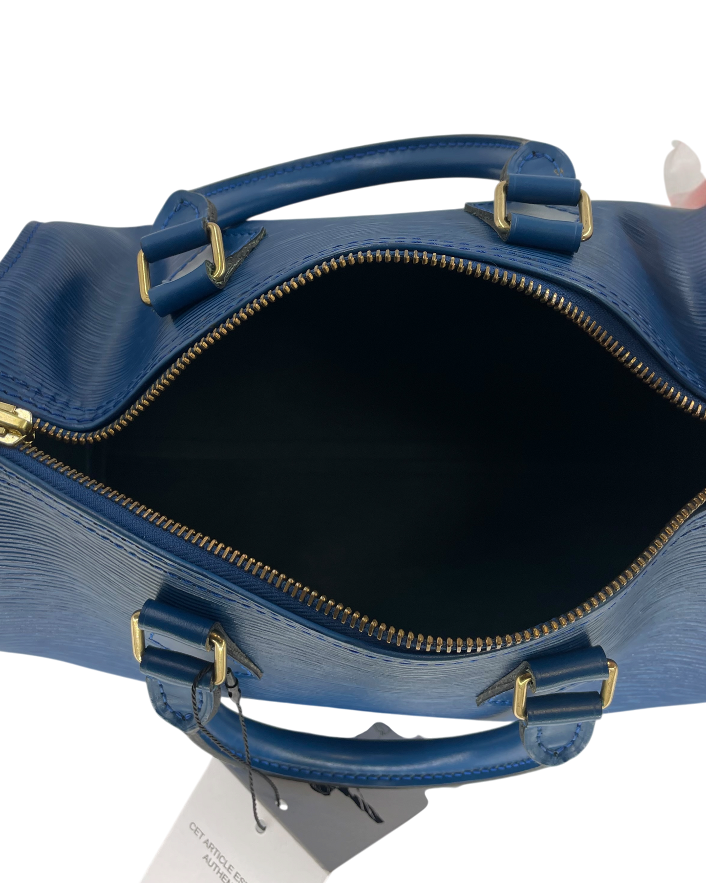 Louis Vuitton sac à man Alma épi bleu