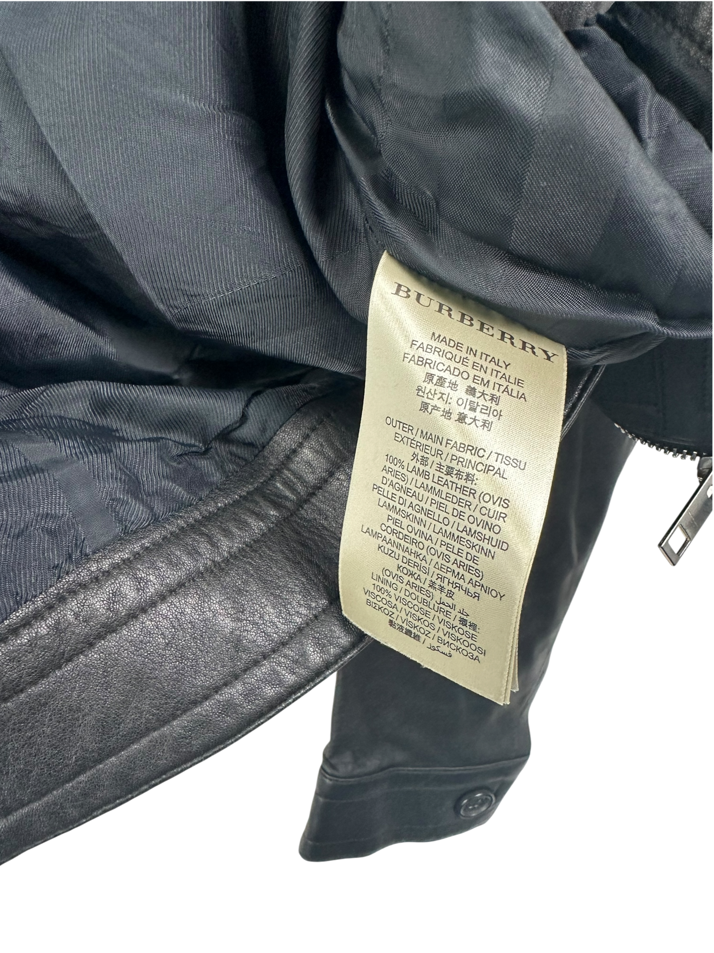 Burberry veste en cuir