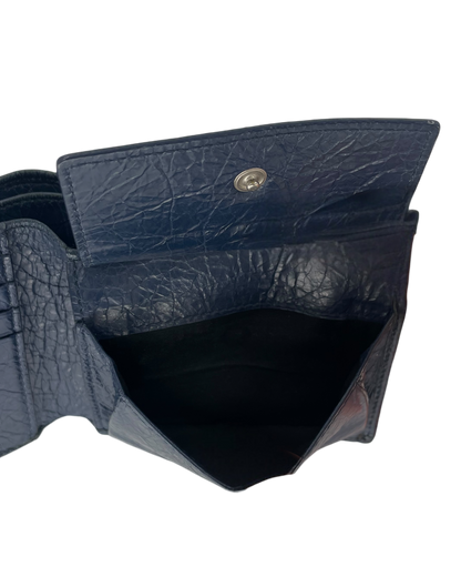 Balenciaga Porte-monnaie en cuir bleu
