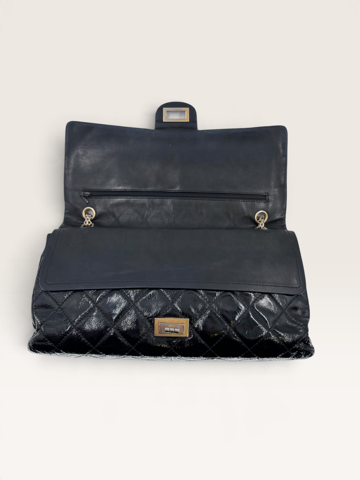 Chanel Timeless 2.55 double flap Maxi sac en cuir vernis
