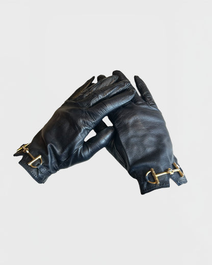 Hermès gants en cuir