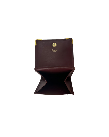 Cartier Porte-monnaie en cuir rouge