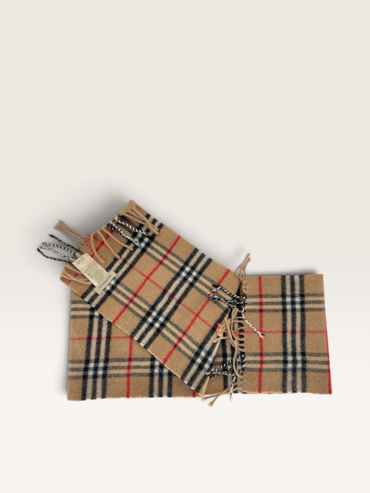 Burberry écharpe tartan beige