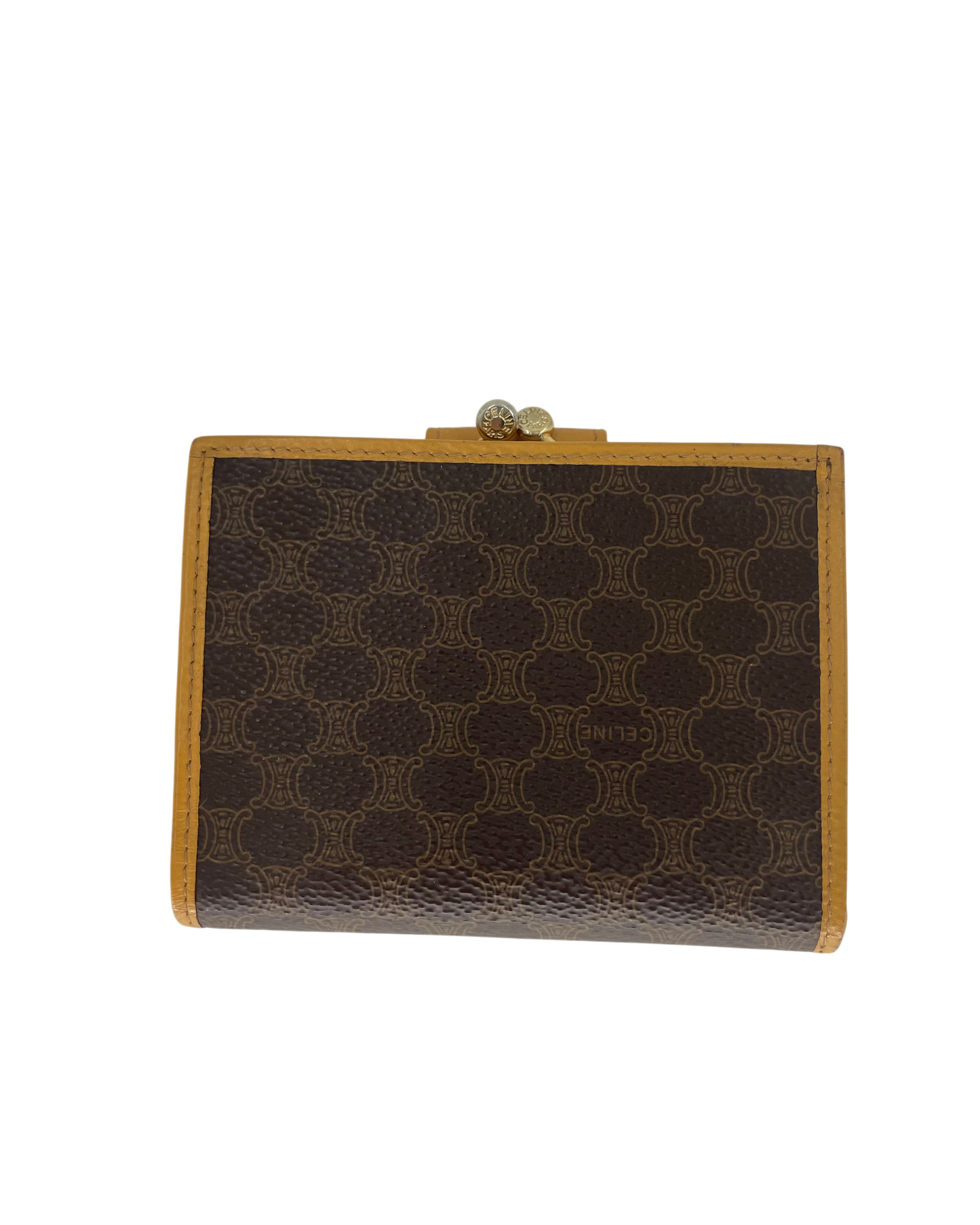 Celine Portefeuille en cuir marron