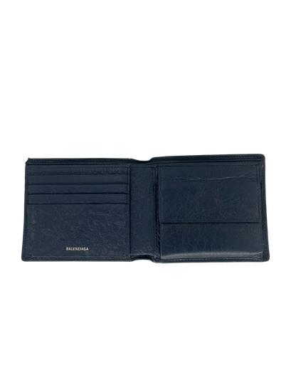 Balenciaga Porte-monnaie en cuir bleu