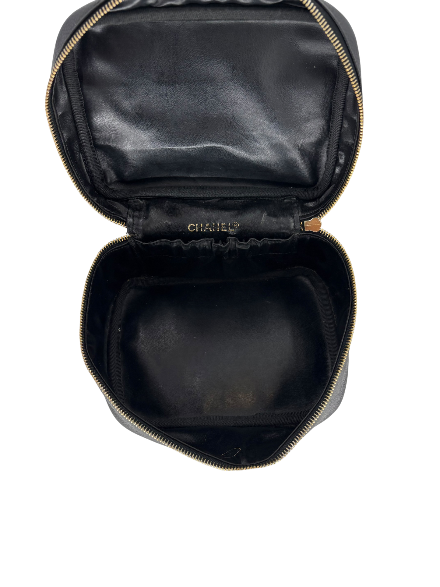 Chanel Vanity en cuir noir