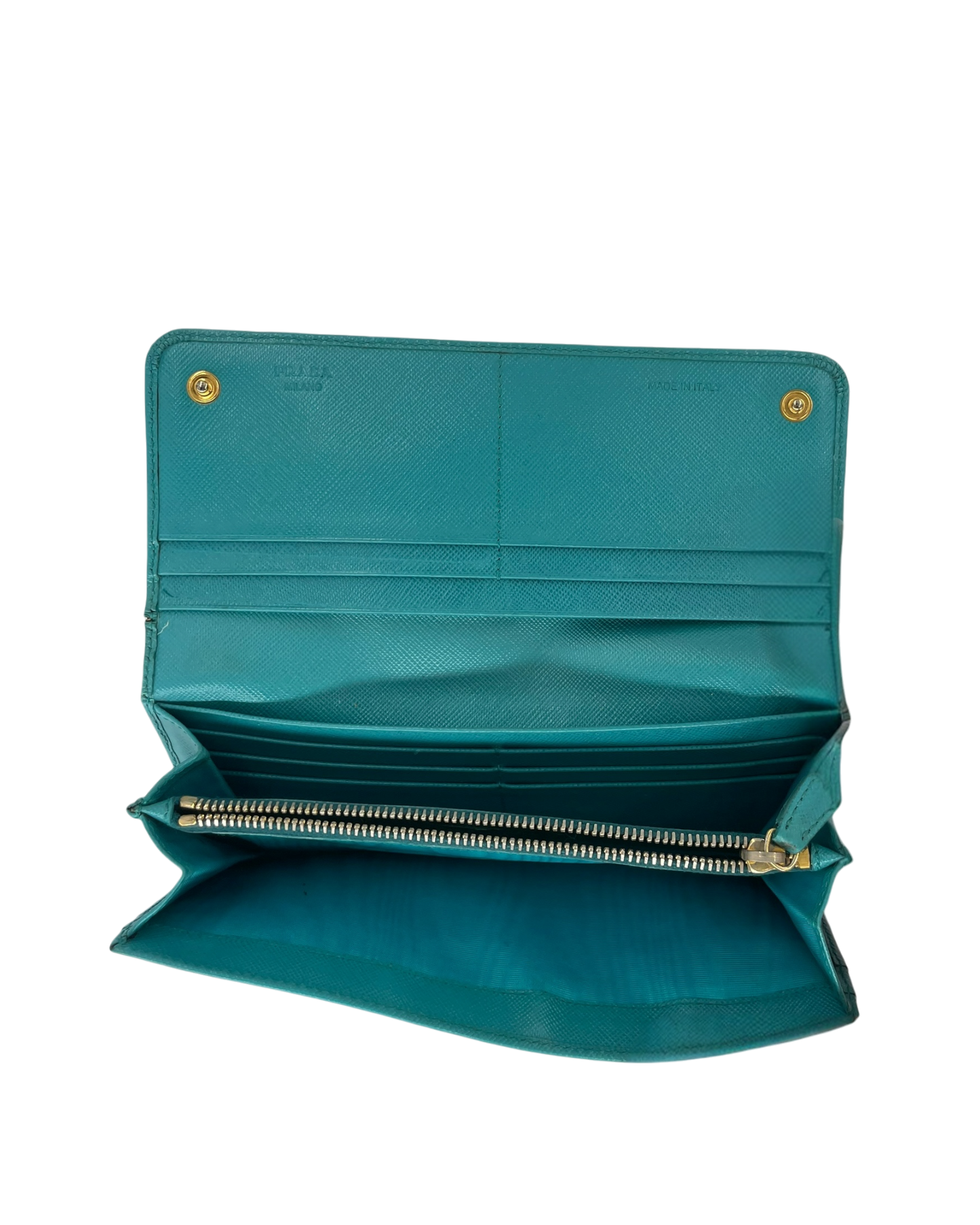 Prada portemonnaie cuir safiano tiffany