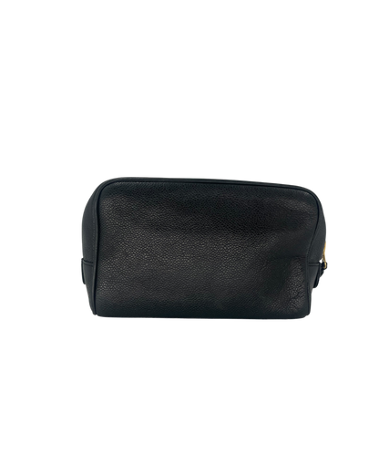 Chanel pochette en cuir noir