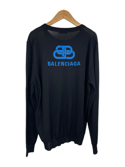 Balenciaga pull léger motif au dos