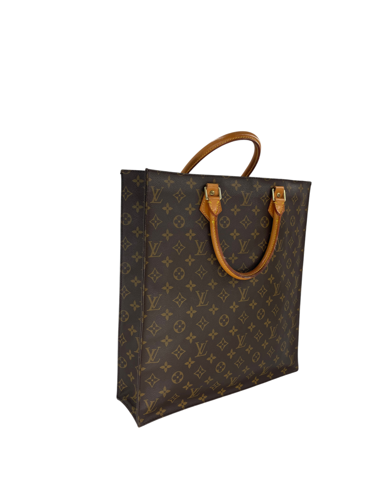 Louis Vuitton sac à main plat marron