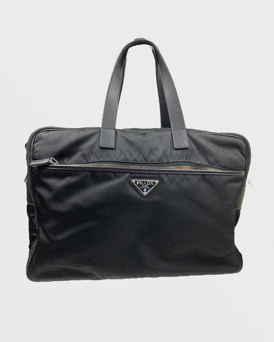 Prada nylon suitcase black