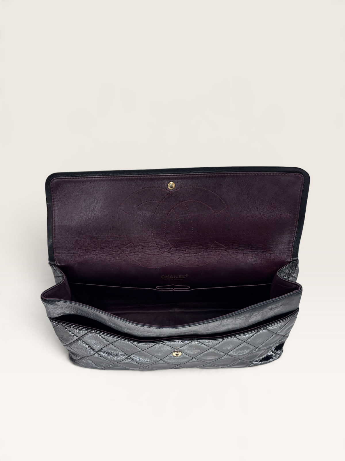 Chanel Timeless 2.55 double flap Maxi sac en cuir vernis