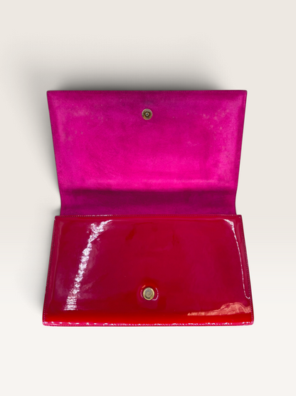 Saint Laurent pochette en cuir vernis