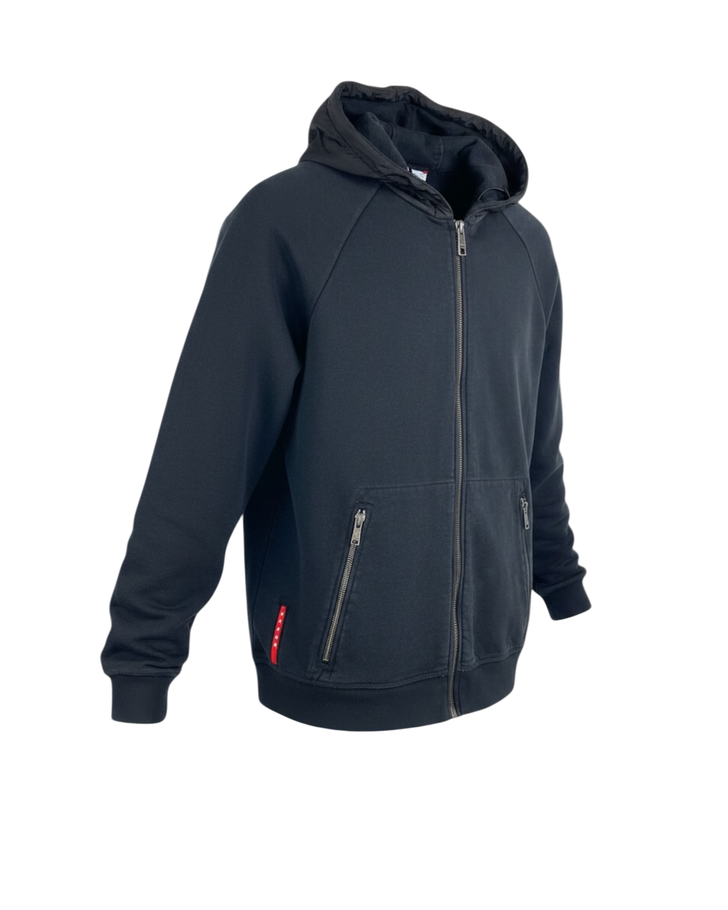 Prada gilet à capuche bi-matière