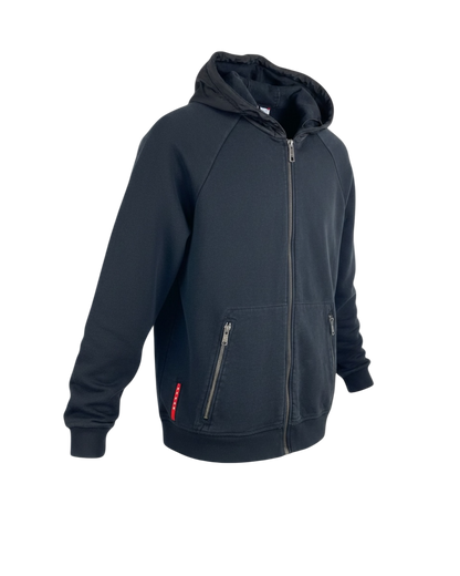 Prada gilet à capuche bi-matière