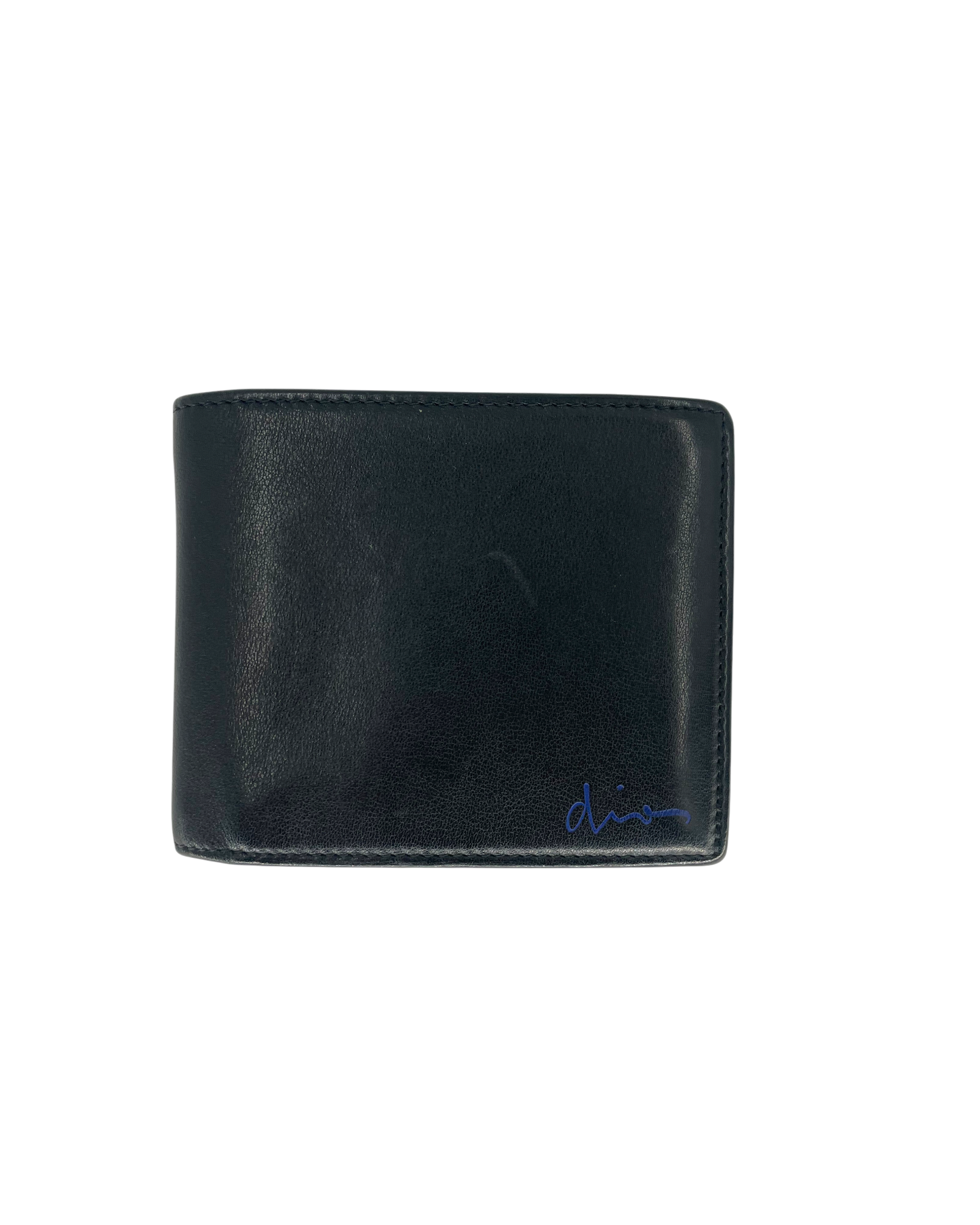 Dior Portefeuille en cuir noir