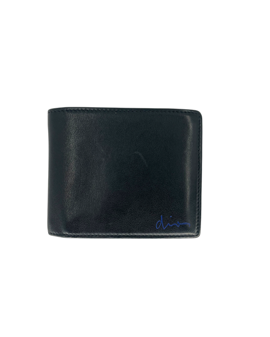 Dior Portefeuille en cuir noir