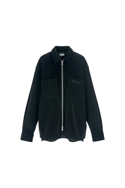 Burberry veste surchemise velour côtelé