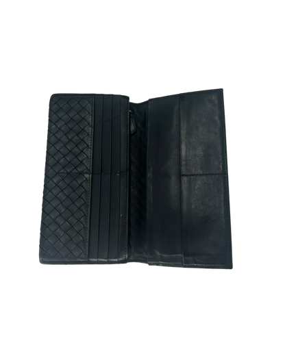 Bottega Veneta Porte-monnaie en cuir noir