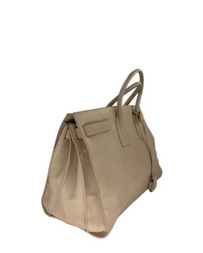 Saint Laurent sac à main cuir beige