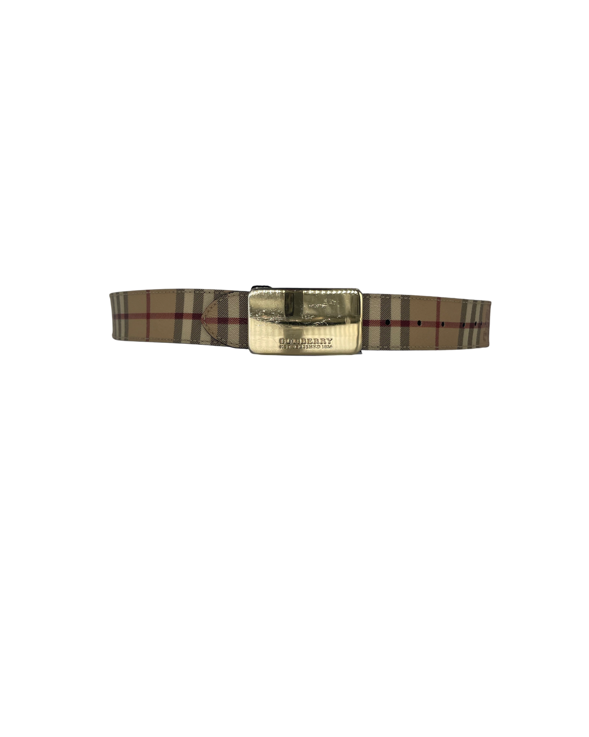 Burberry Ceinture tartan beige