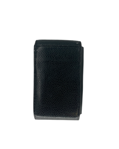 Chanel Porte-cigare en cuir noir