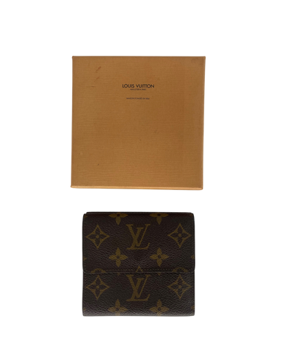 Louis Vuitton Porte-monnaie en cuir marron