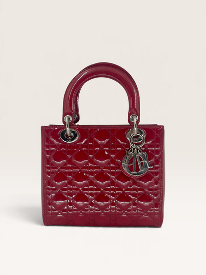 Dior sac à main Lady medium cuir vernis
