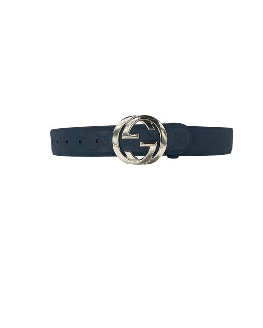 Gucci ceinture GG bleue