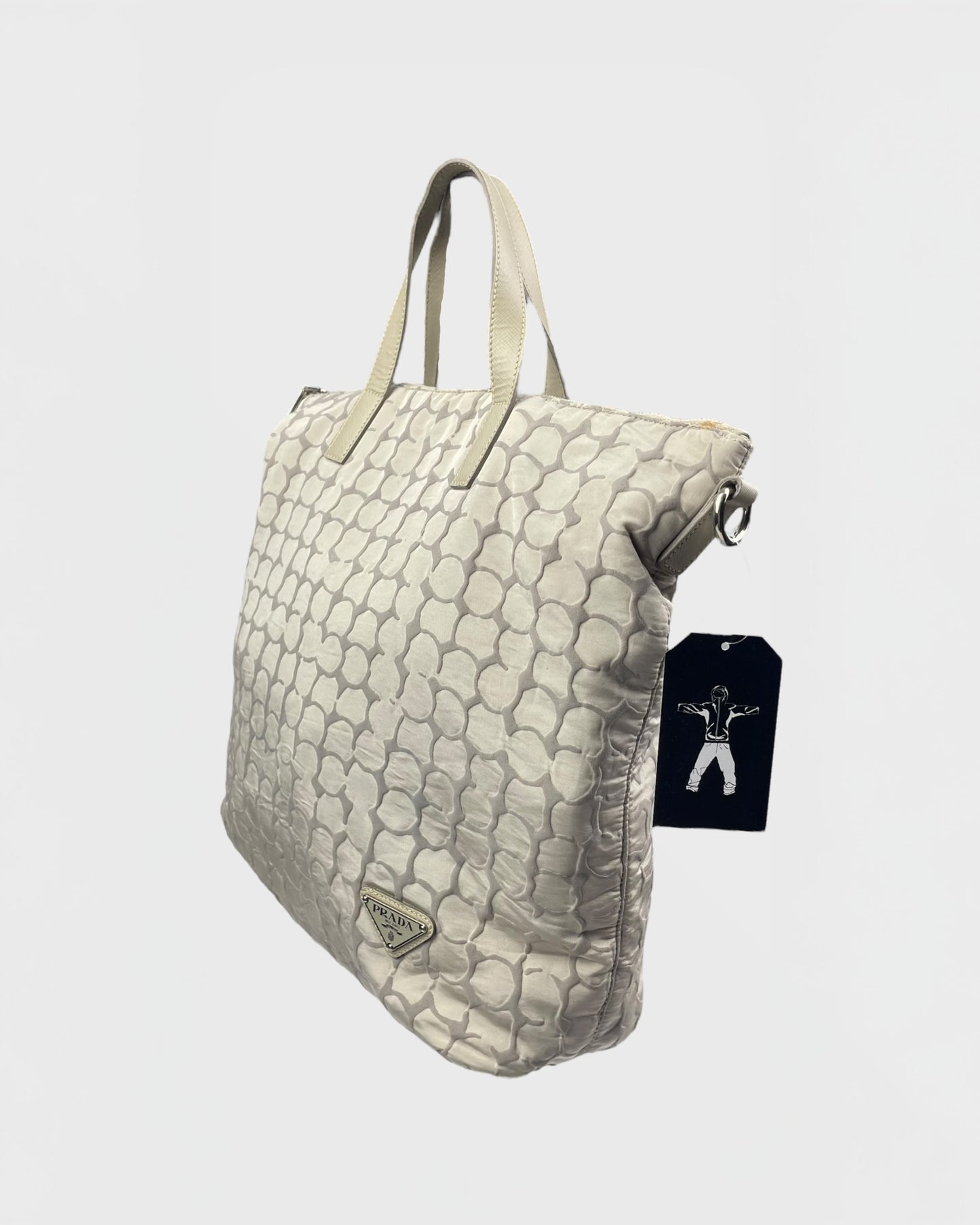 Prada stampato white bag