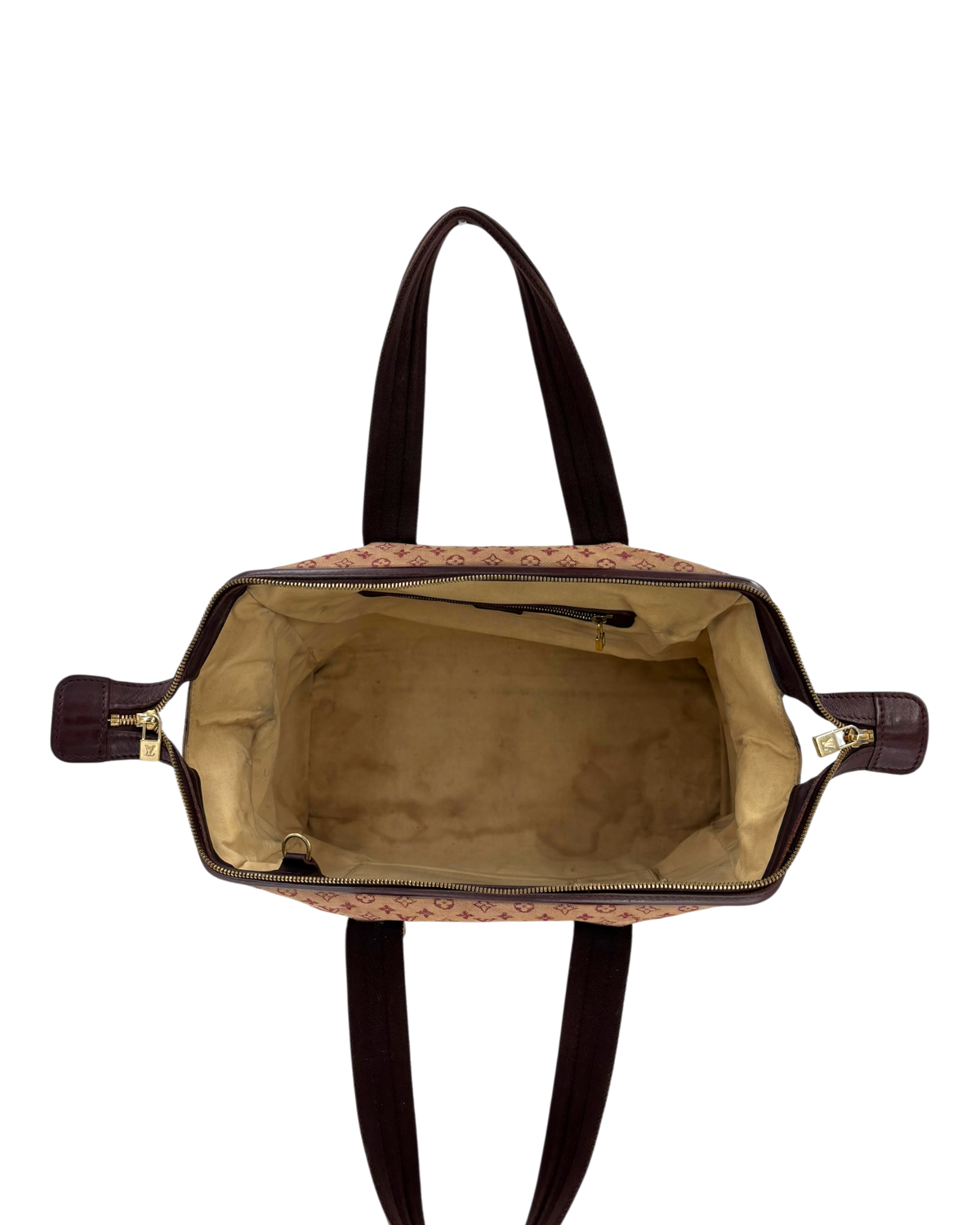 Louis Vuitton Sac à main en toile bordeaux