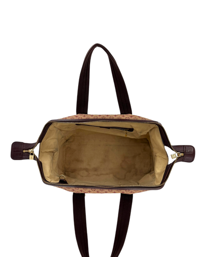 Louis Vuitton Sac à main en toile bordeaux