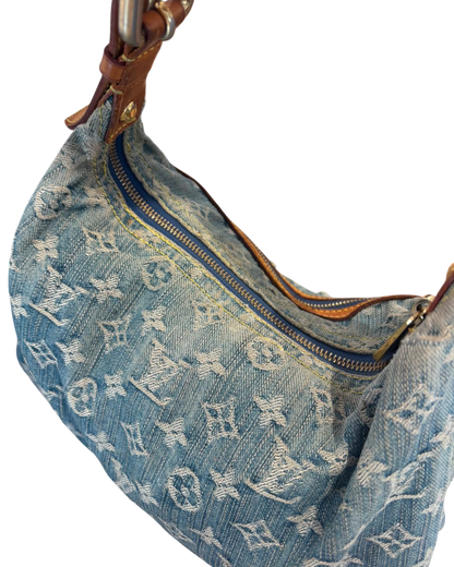 Louis Vuitton Sac porté épaule denim