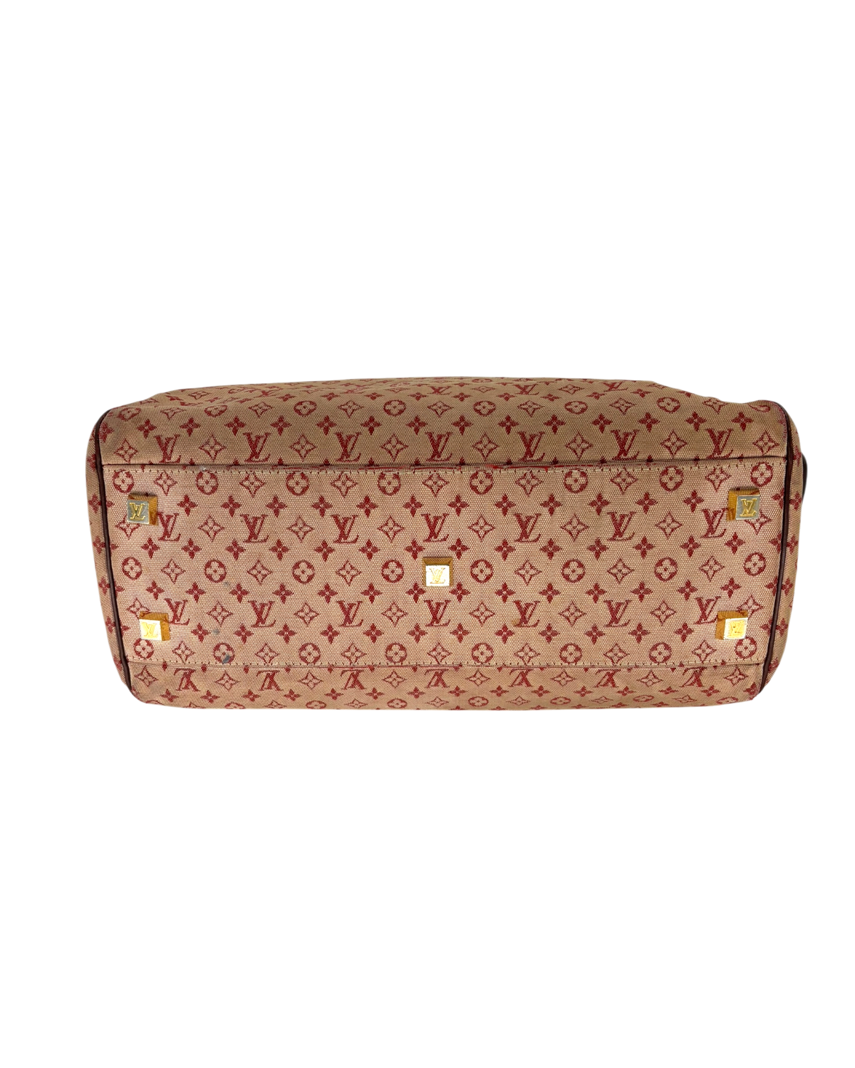 Louis Vuitton Sac à main en toile bordeaux