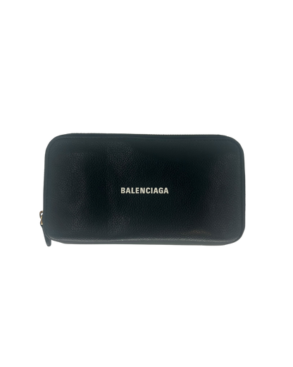 Balenciaga Porte-monnaie cuir noir