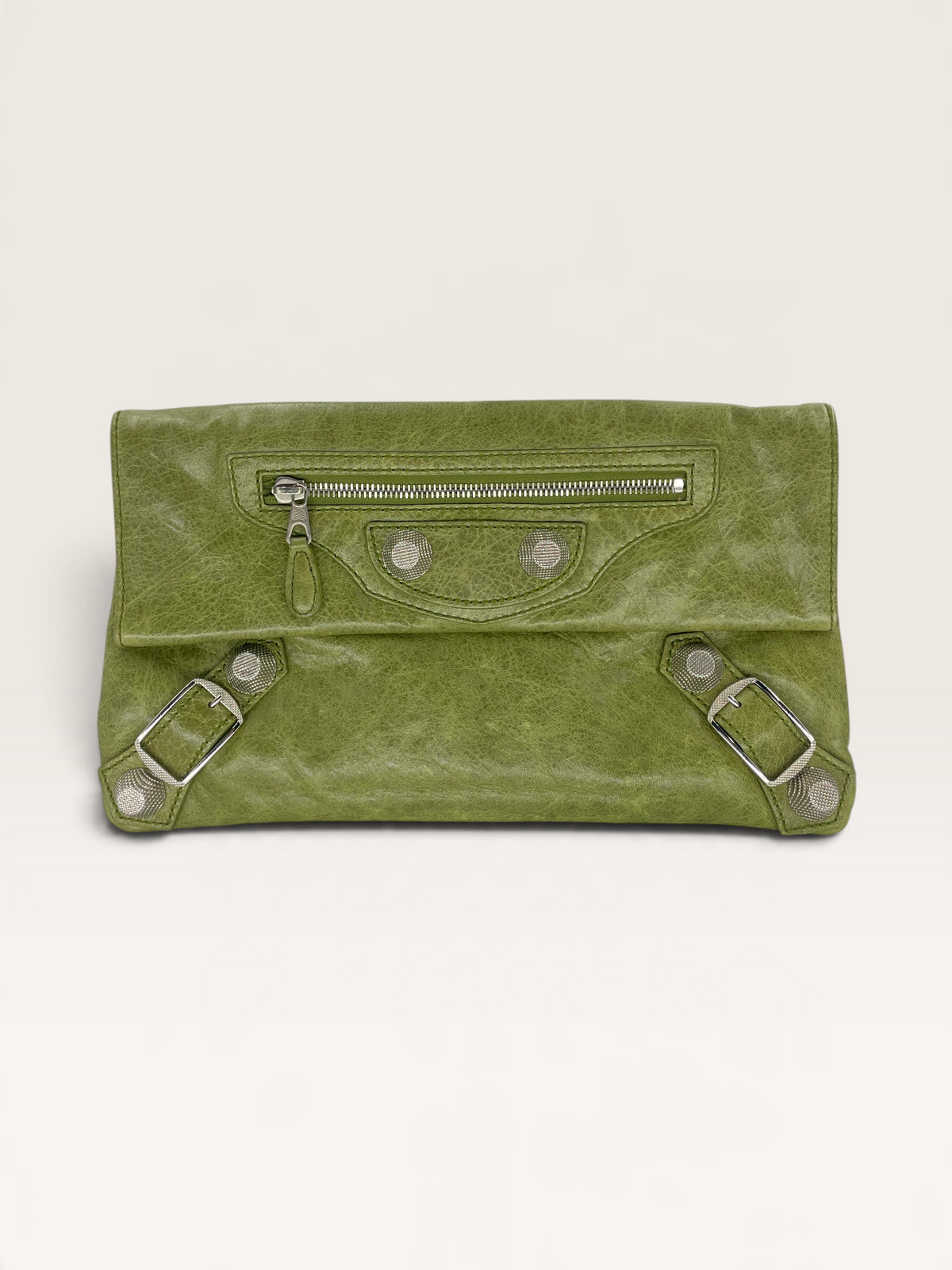 Balenciaga motocross giant pochette olive