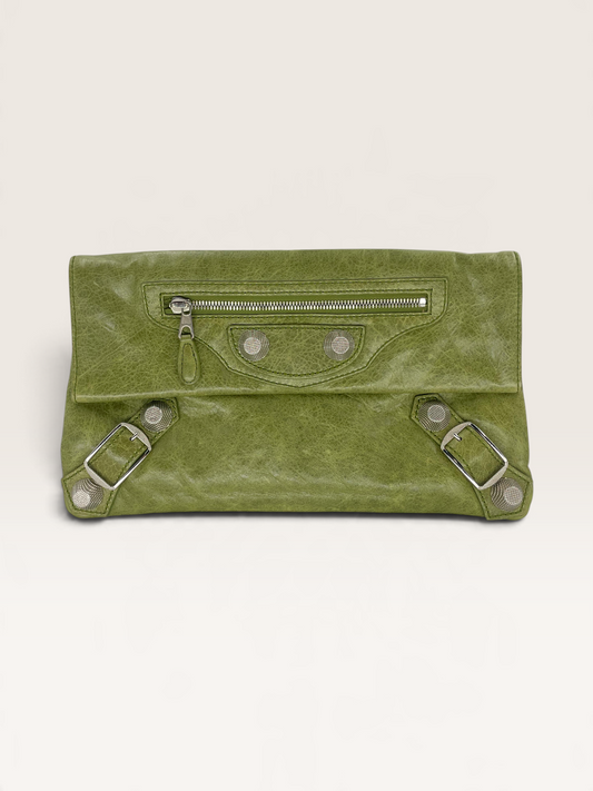 Balenciaga motocross giant pochette olive