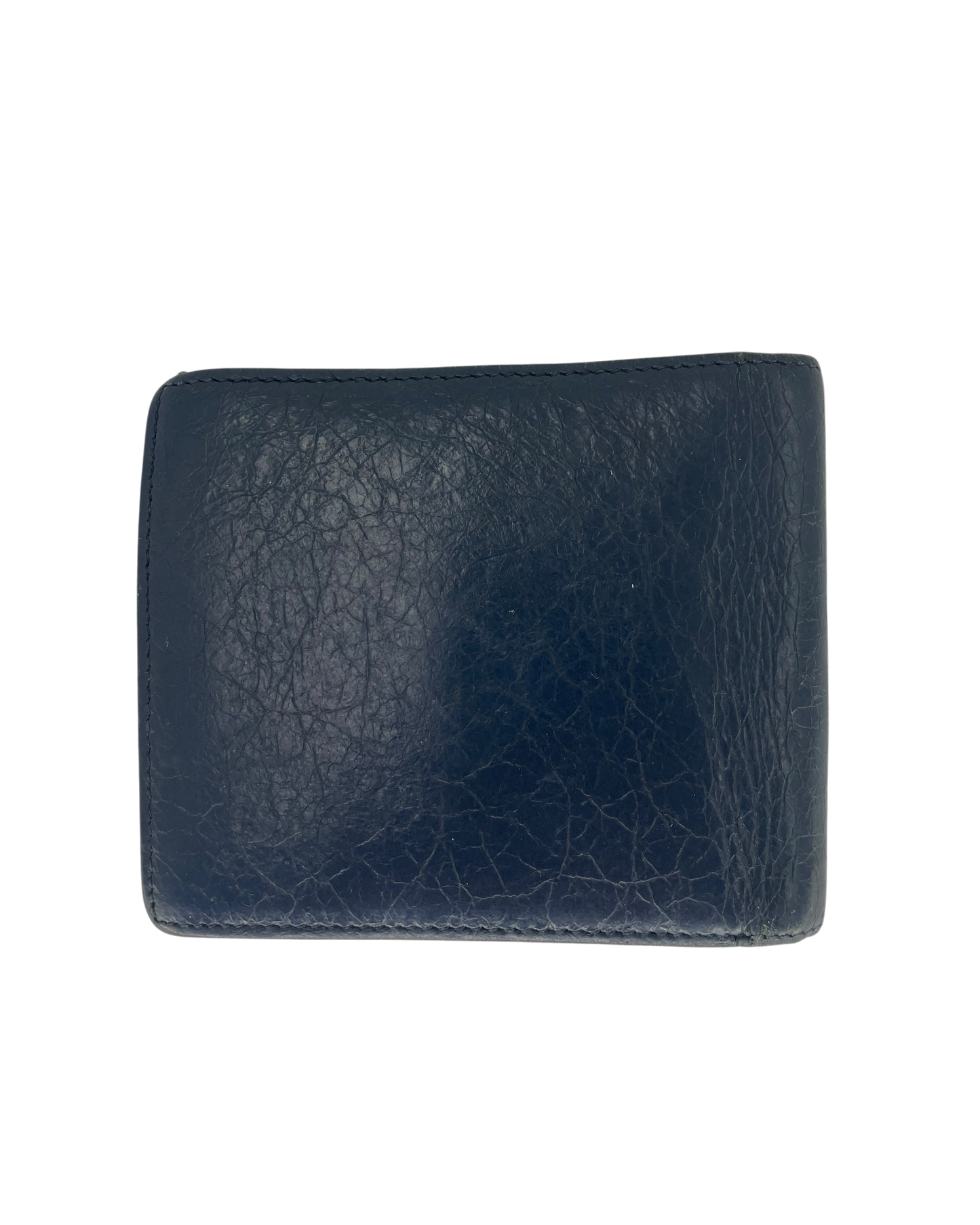 Balenciaga Porte-monnaie en cuir bleu