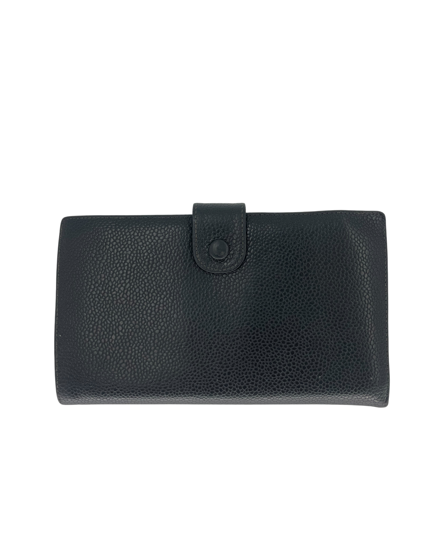 Chanel portefeuille en cuir noir