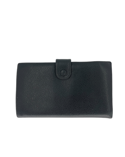 Chanel portefeuille en cuir noir