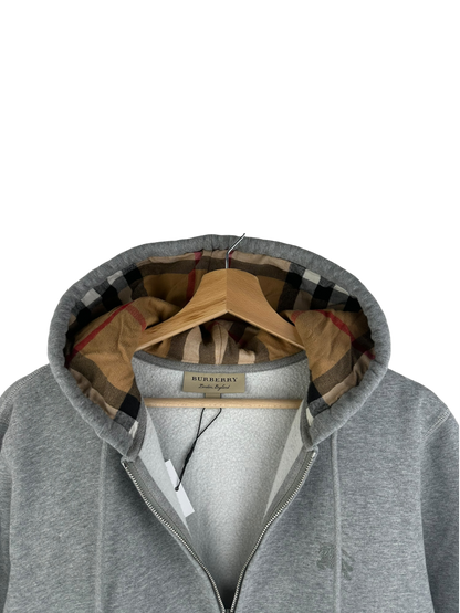 Burberry gilet a capuche gris