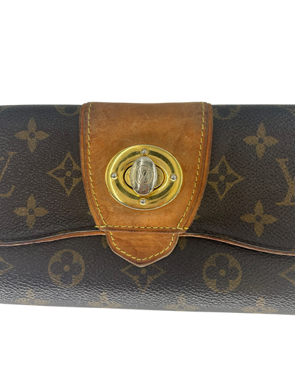 Louis Vuitton Porte-monnaie en cuir marron