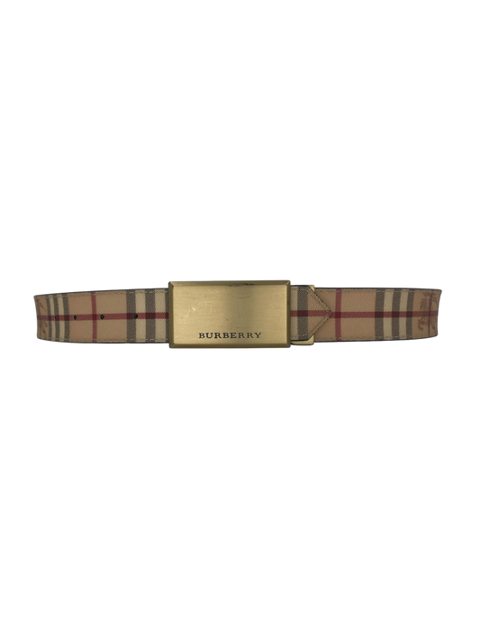 Burberry Ceinture Tartan Beige
