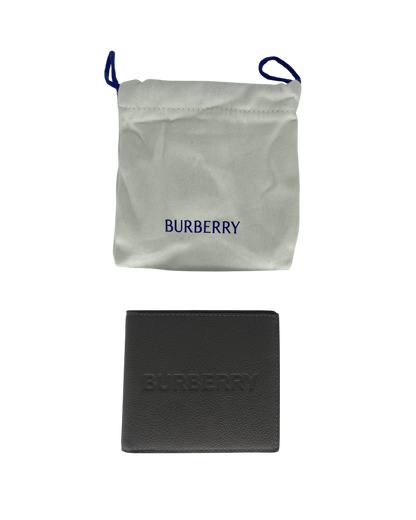 Burberry Portefeuille en cuir gris