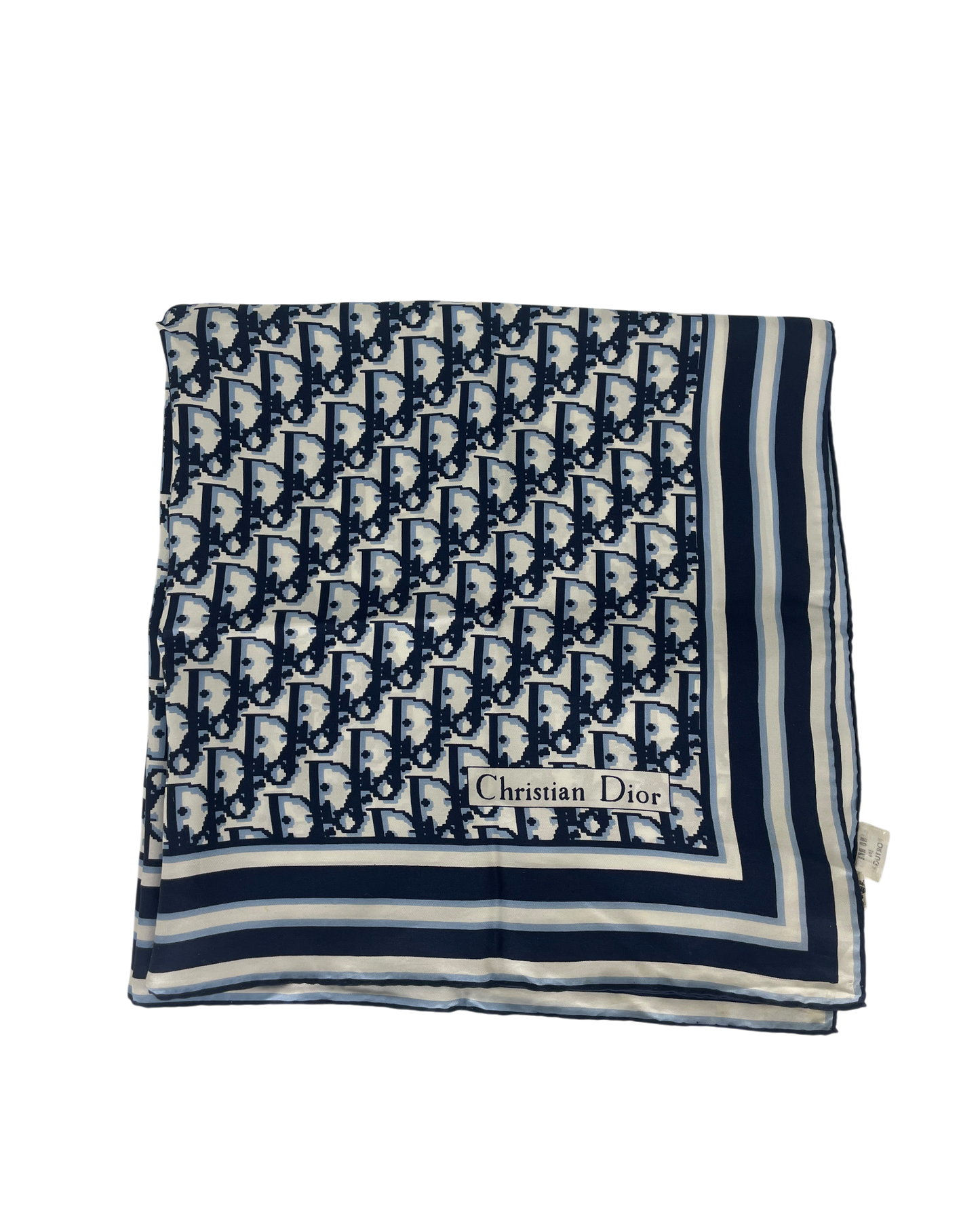 Dior carré soie bleu marine