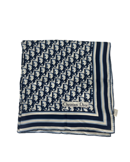Dior carré soie bleu marine