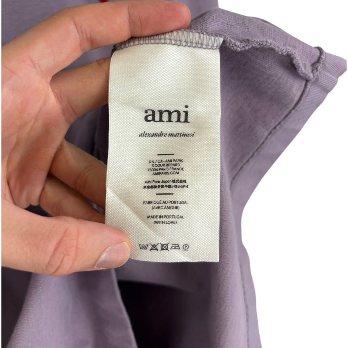 Ami Paris pull en coton lila