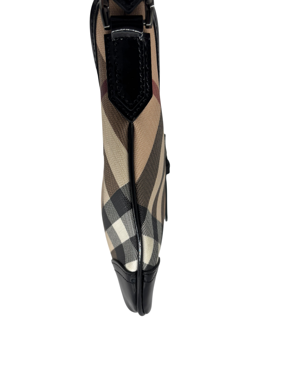 Burberry Sac porté épaule Tartan beige