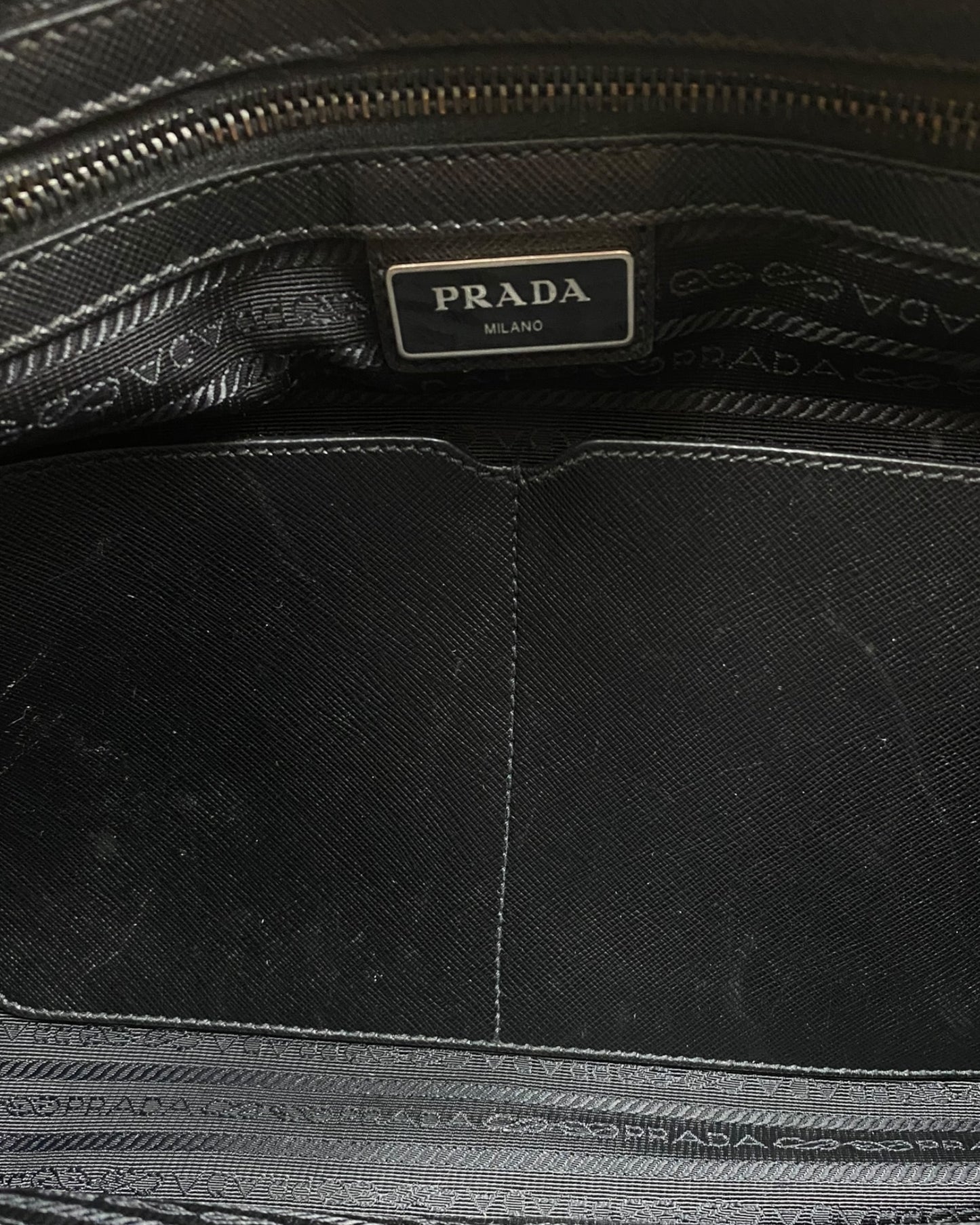 Prada nylon suitcase black