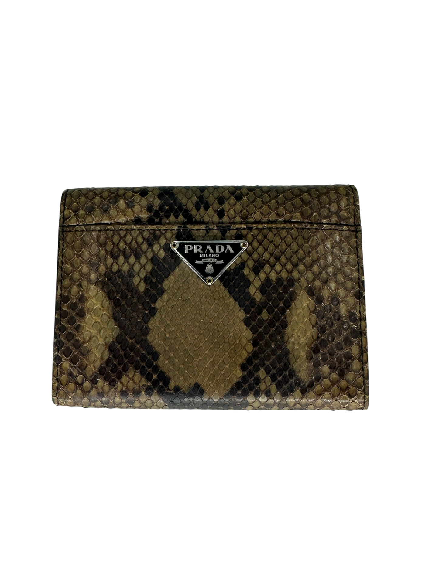 Prada portefeuille cuir python